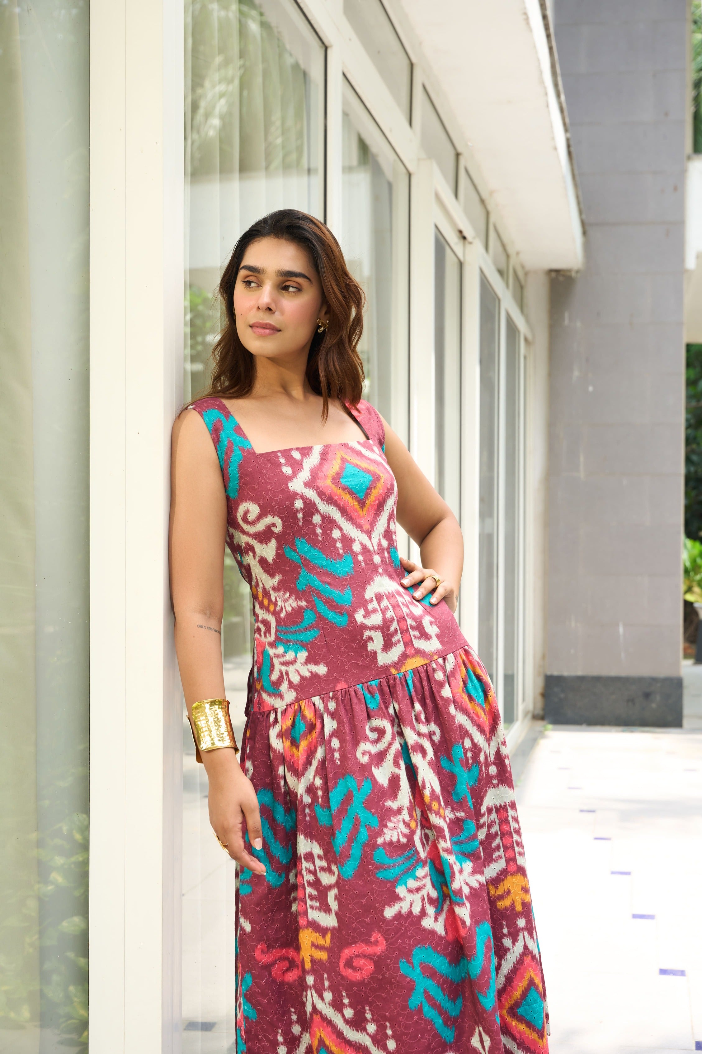 Alara- Schiffii Ikat Print Dress