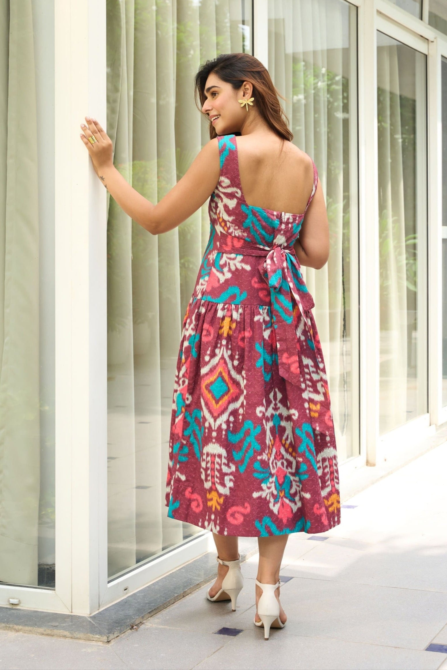 Alara- Schiffii Ikat Print Dress