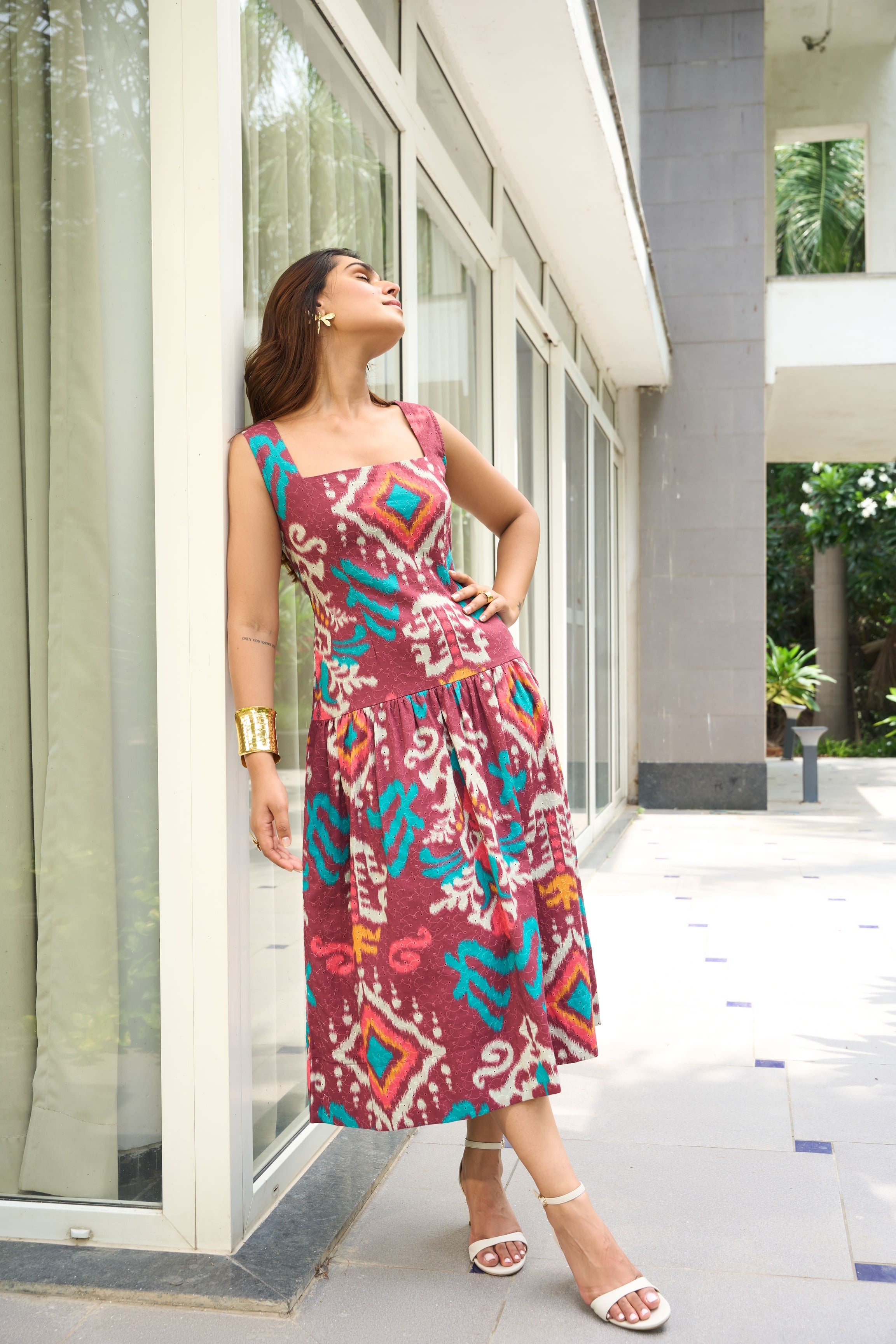 Alara- Schiffii Ikat Print Dress