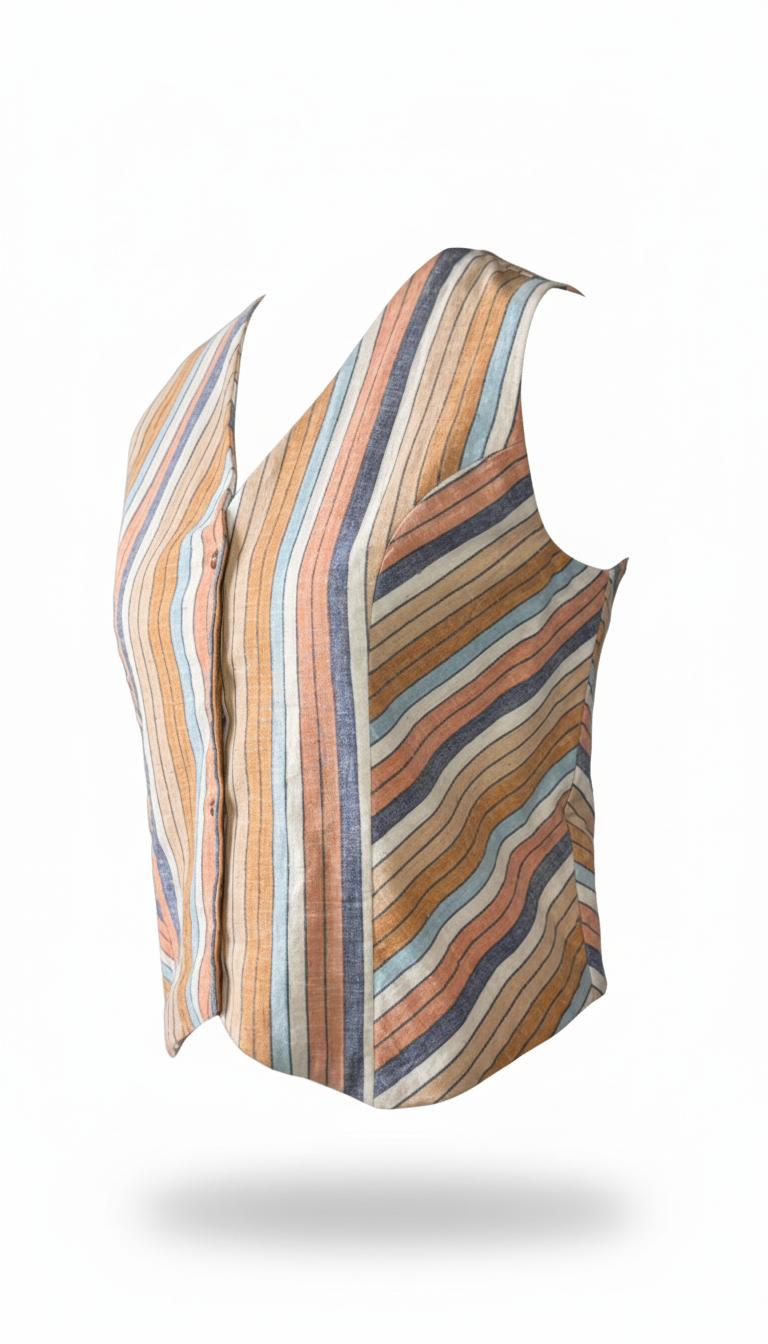 Handloom Stripes Waistcoat