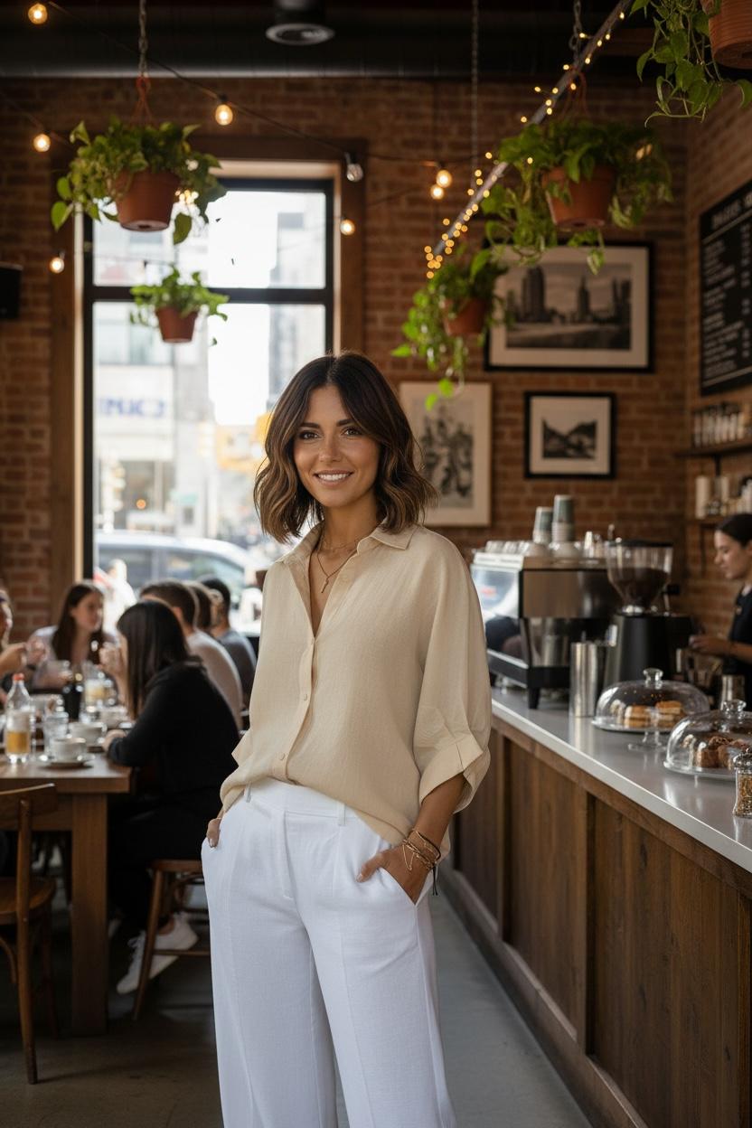 Linen Casual button down Shirt