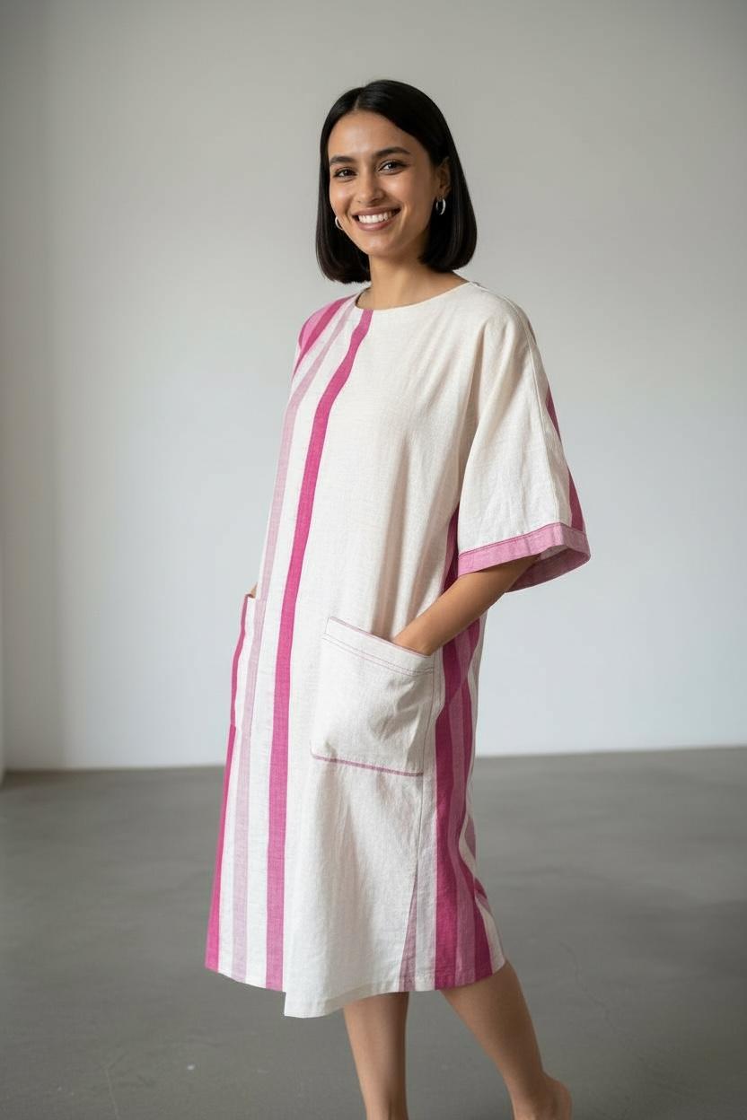 Handloom Ikat pocket Dress
