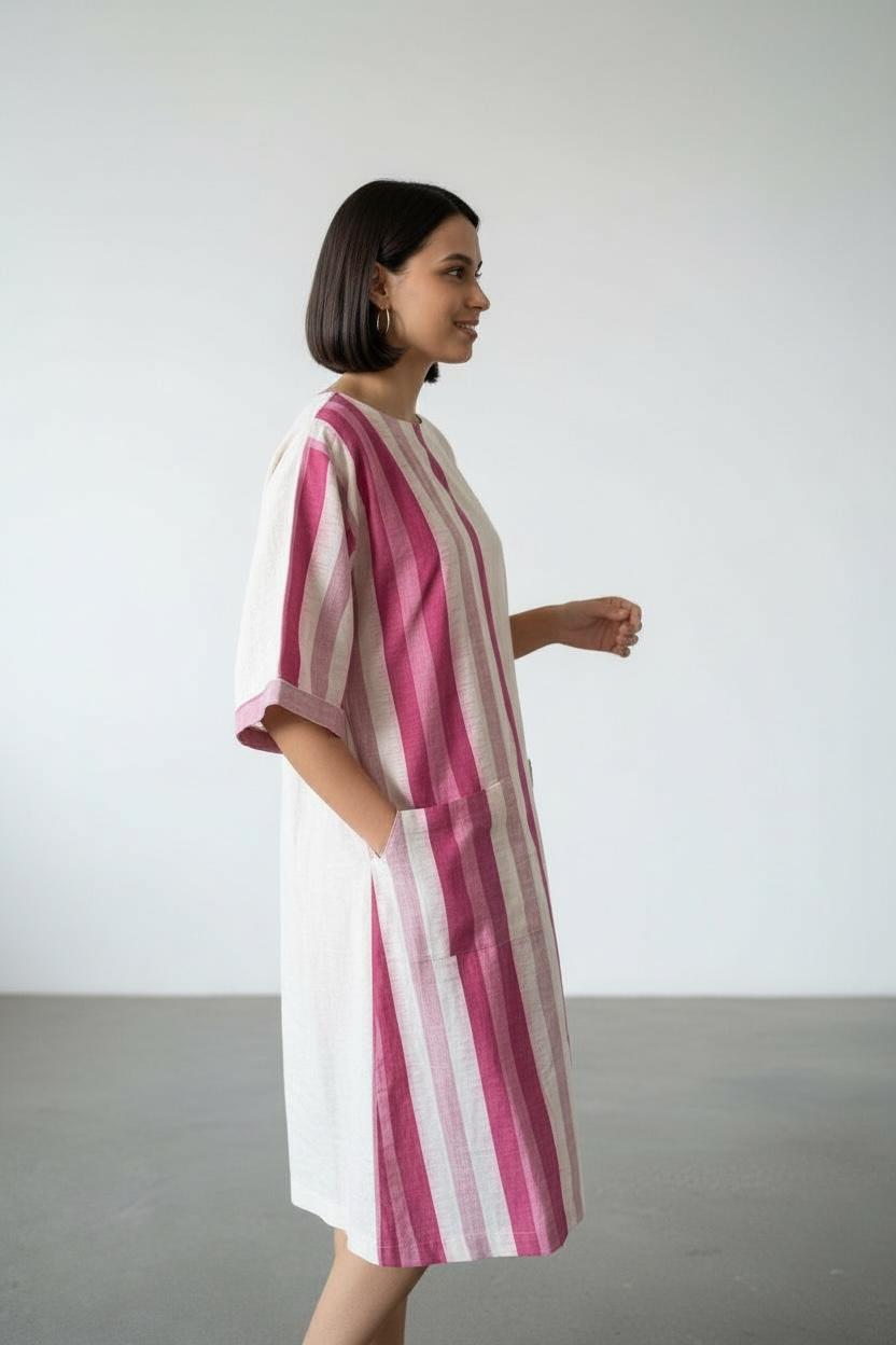 Handloom Ikat pocket Dress