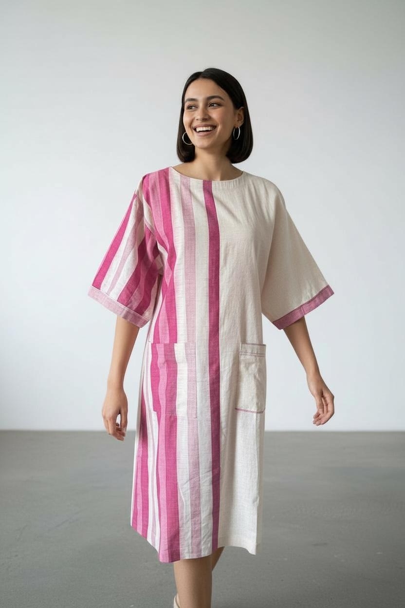 Handloom Ikat pocket Dress