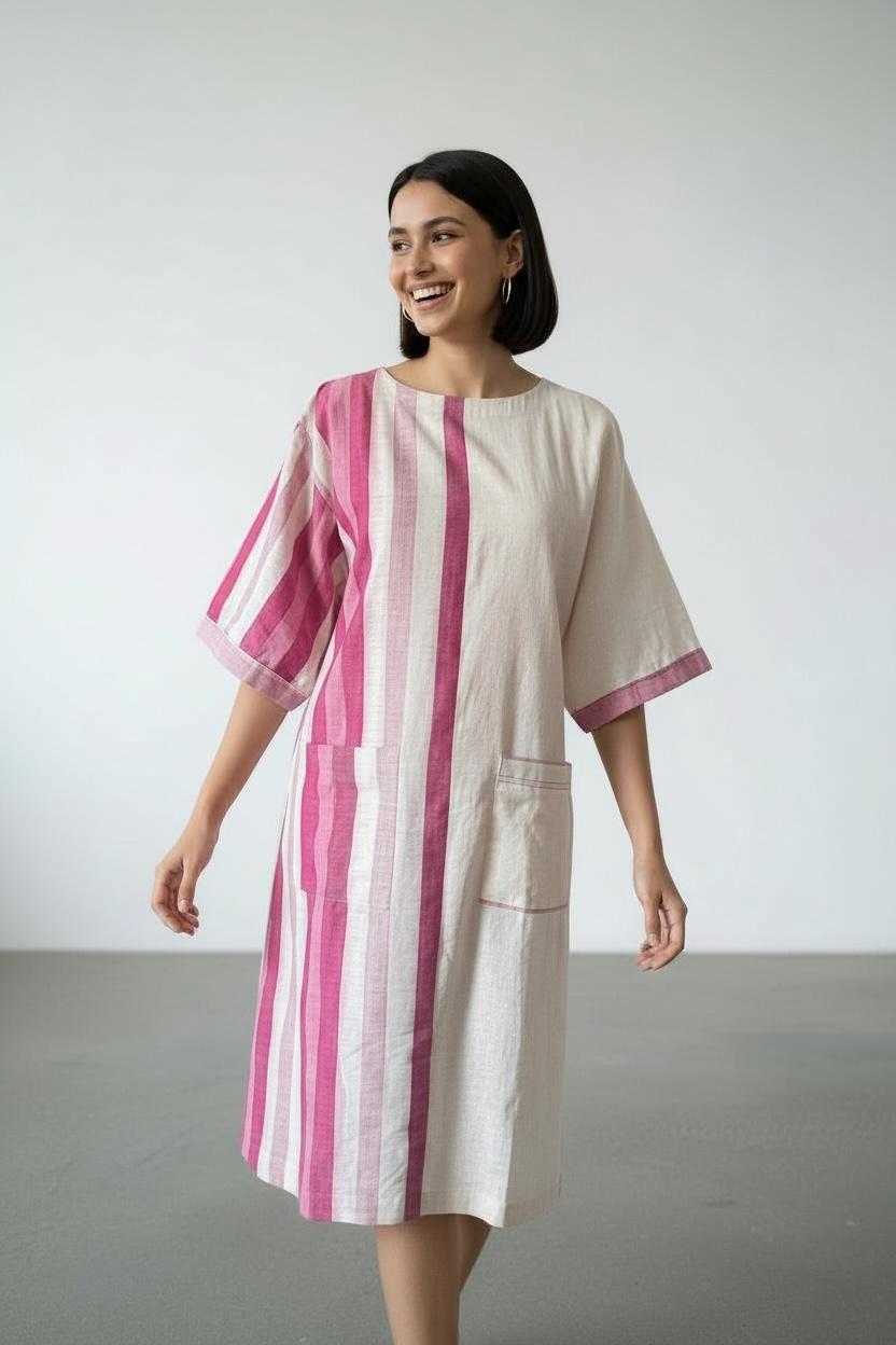 Handloom Ikat pocket Dress