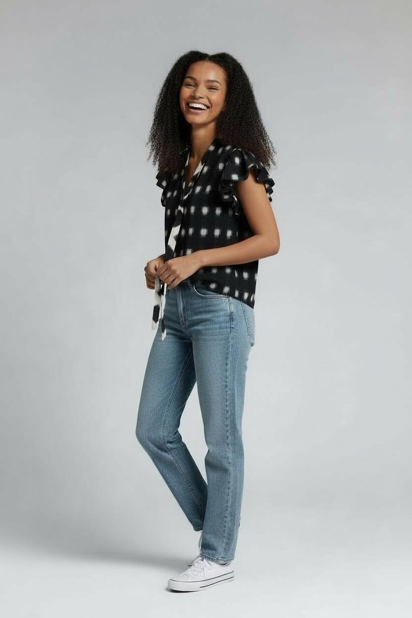 Handwoven Ikat Checks Blouse