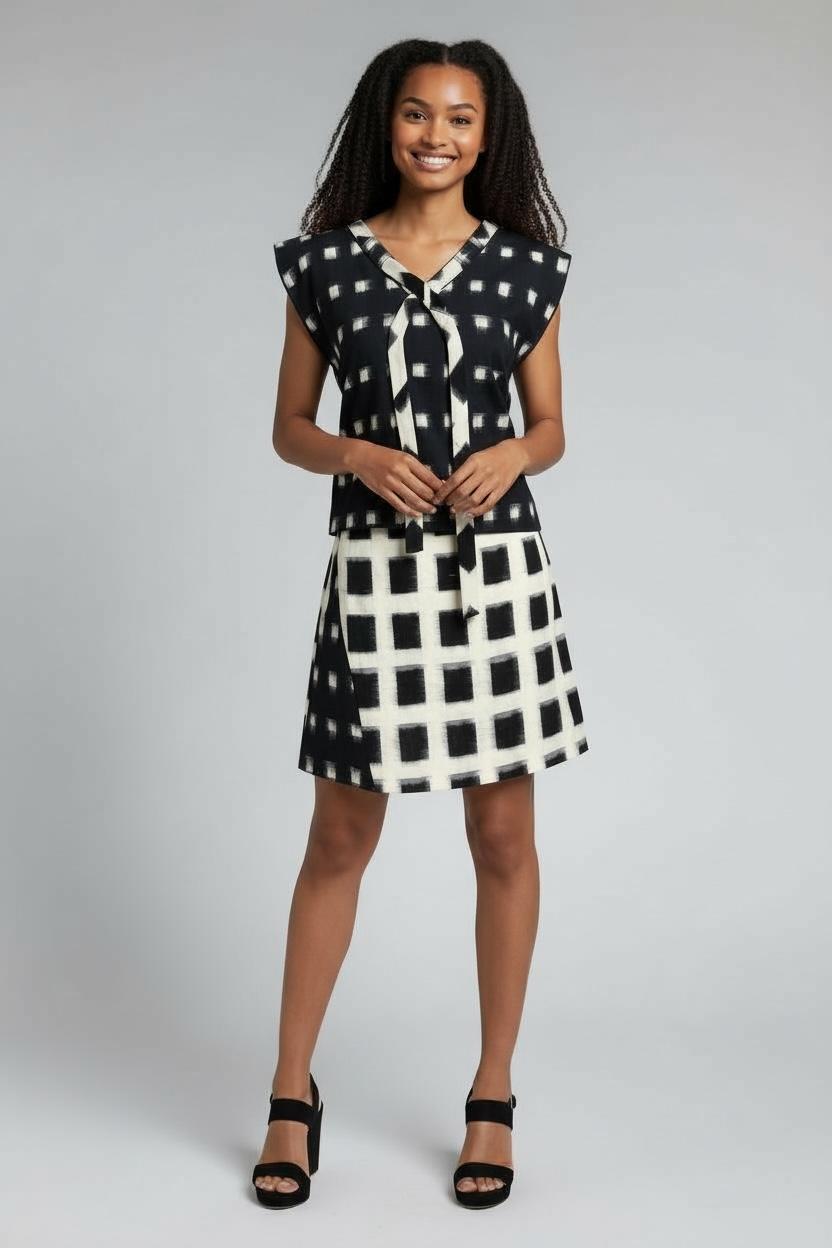 Handwoven Ikat Checks coord set