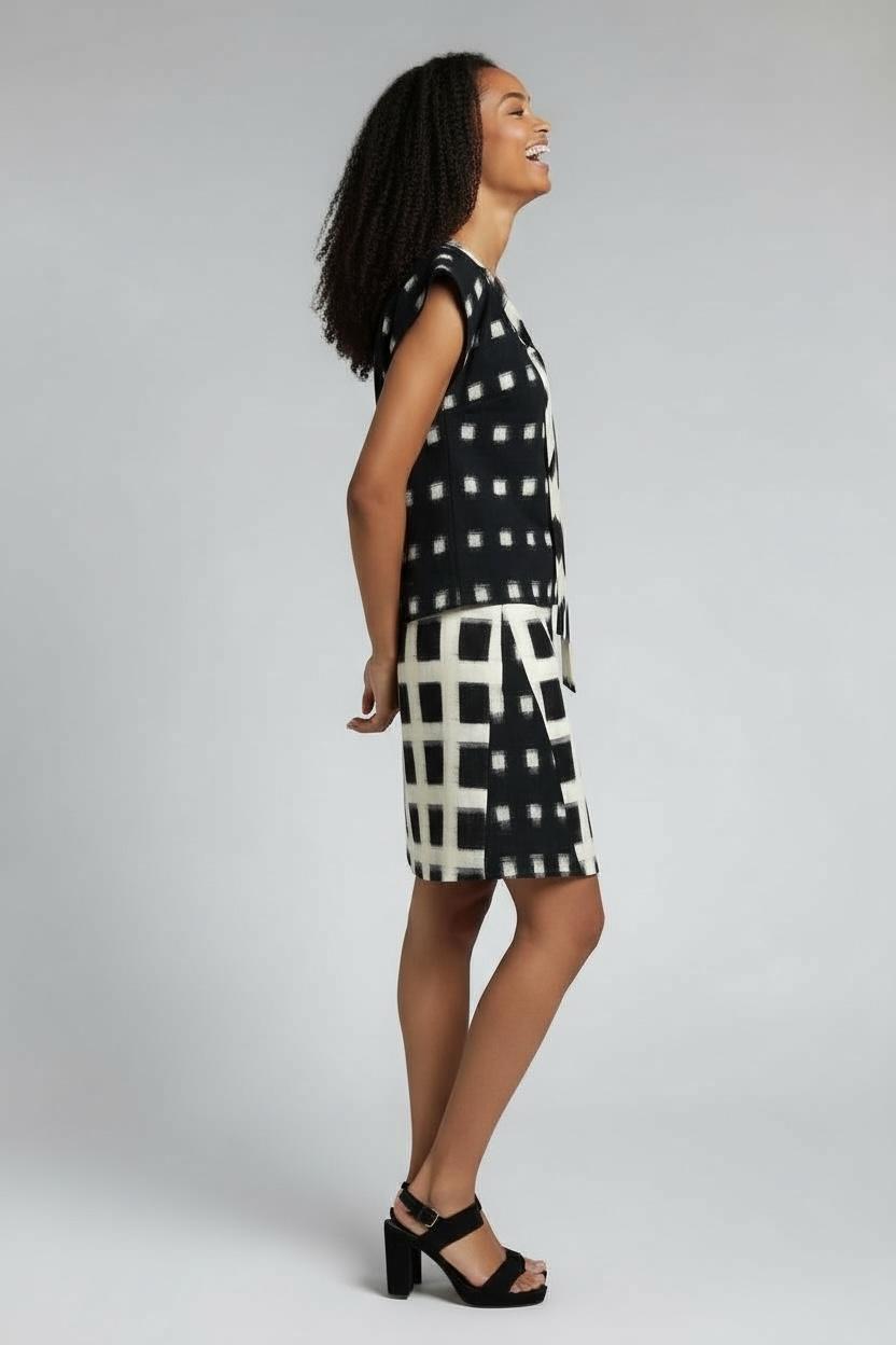 Handwoven Ikat Checks coord set