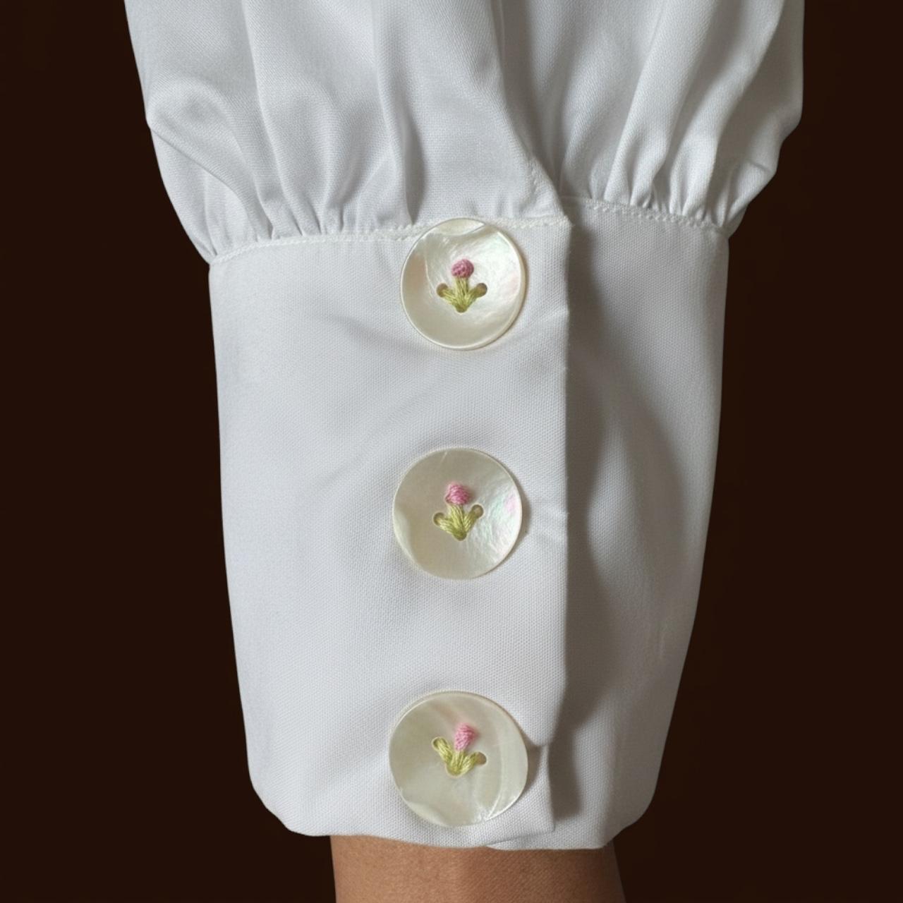 Crisp Off White button down Shirt