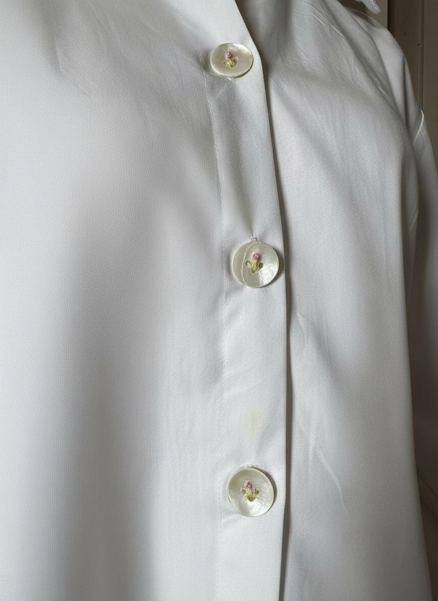 Crisp Off White button down Shirt