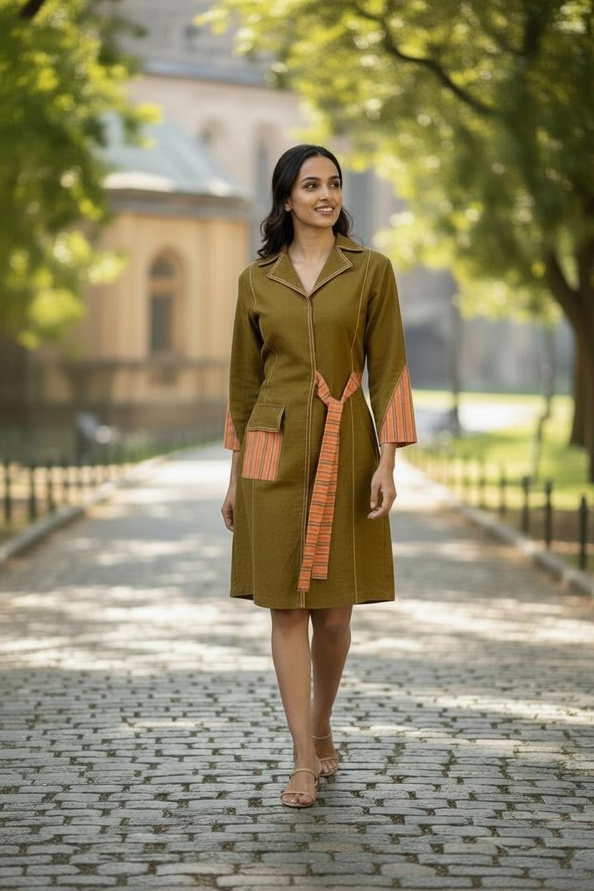 Handloom Blazer short Dress