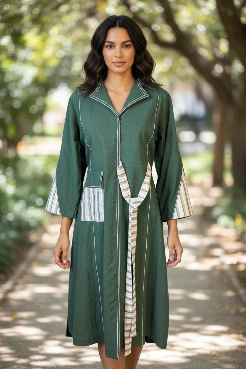 Handloom Midi Blazer Dress