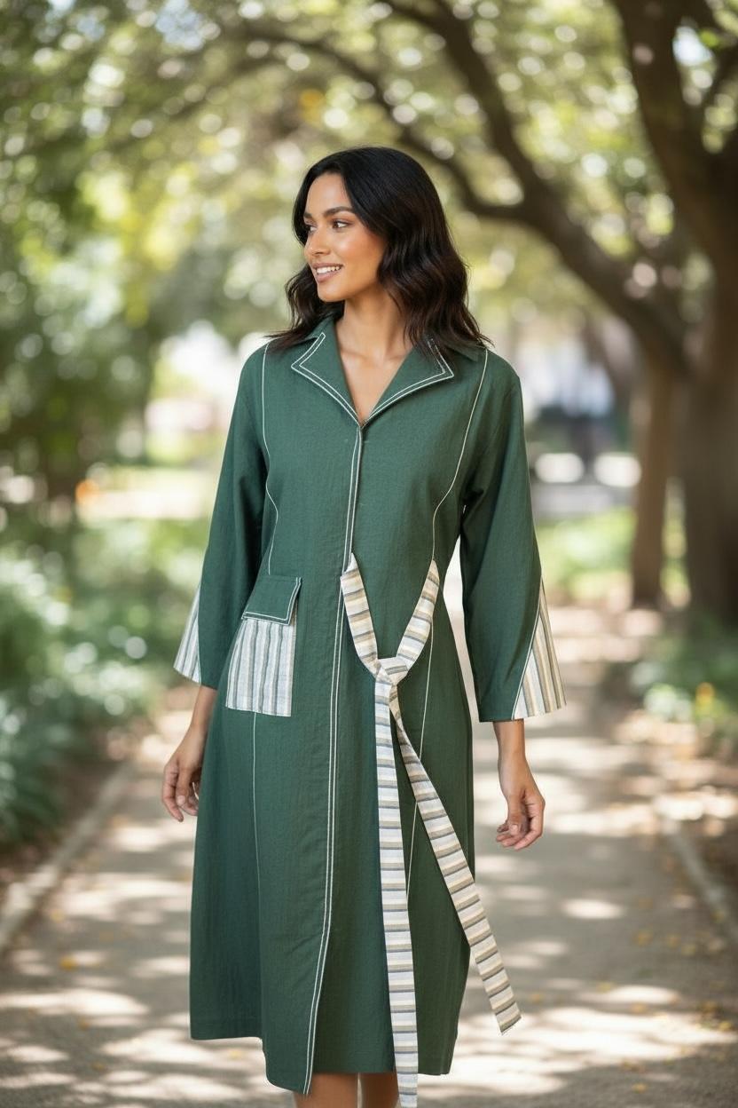 Handloom Midi Blazer Dress