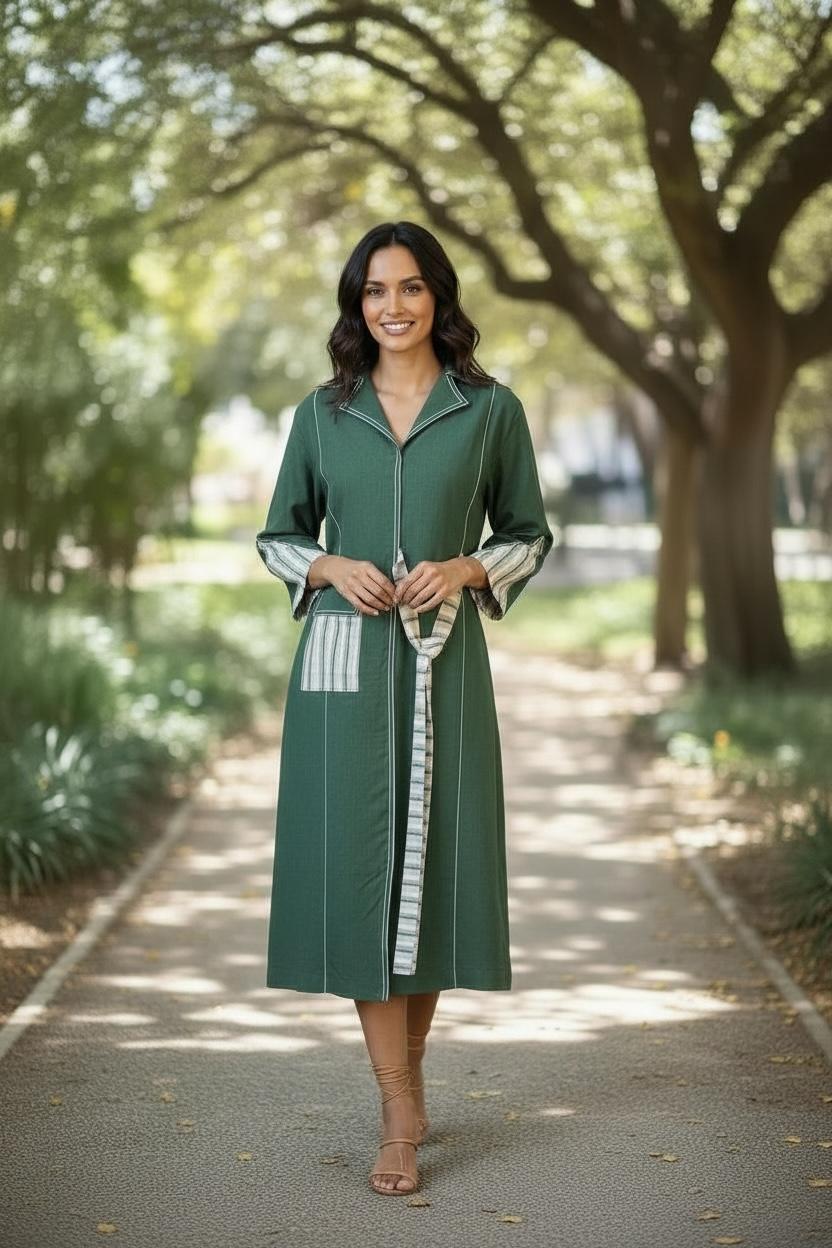 Handloom Midi Blazer Dress