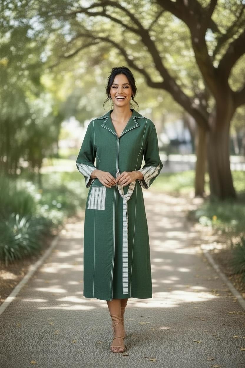 Handloom Midi Blazer Dress