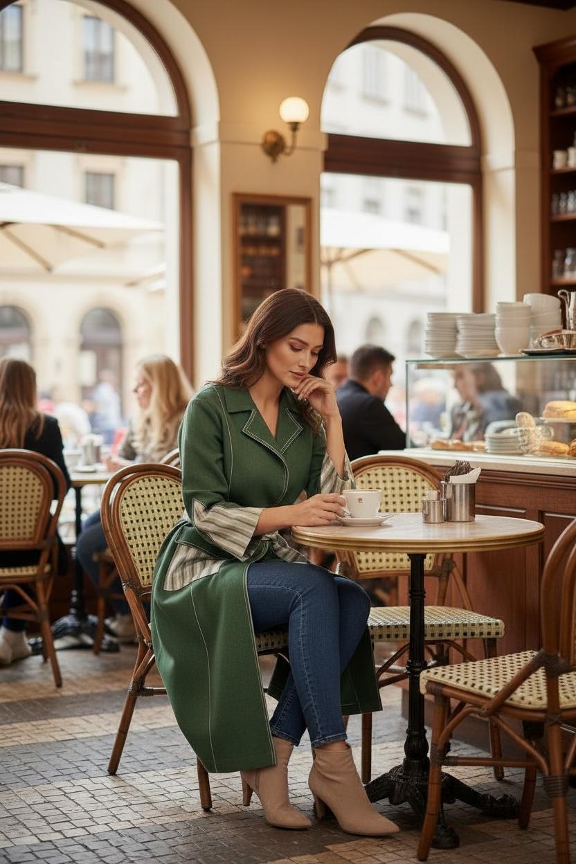 Handloom Long Trenchcoat