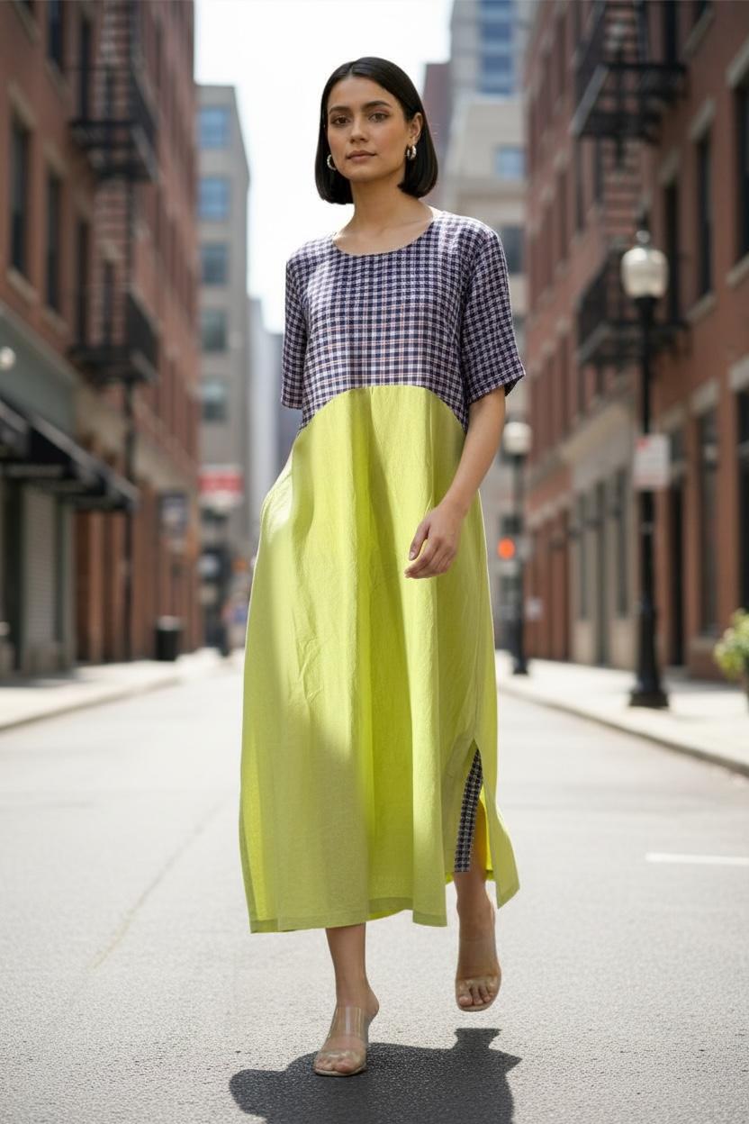 Handloom Checkmate Dress