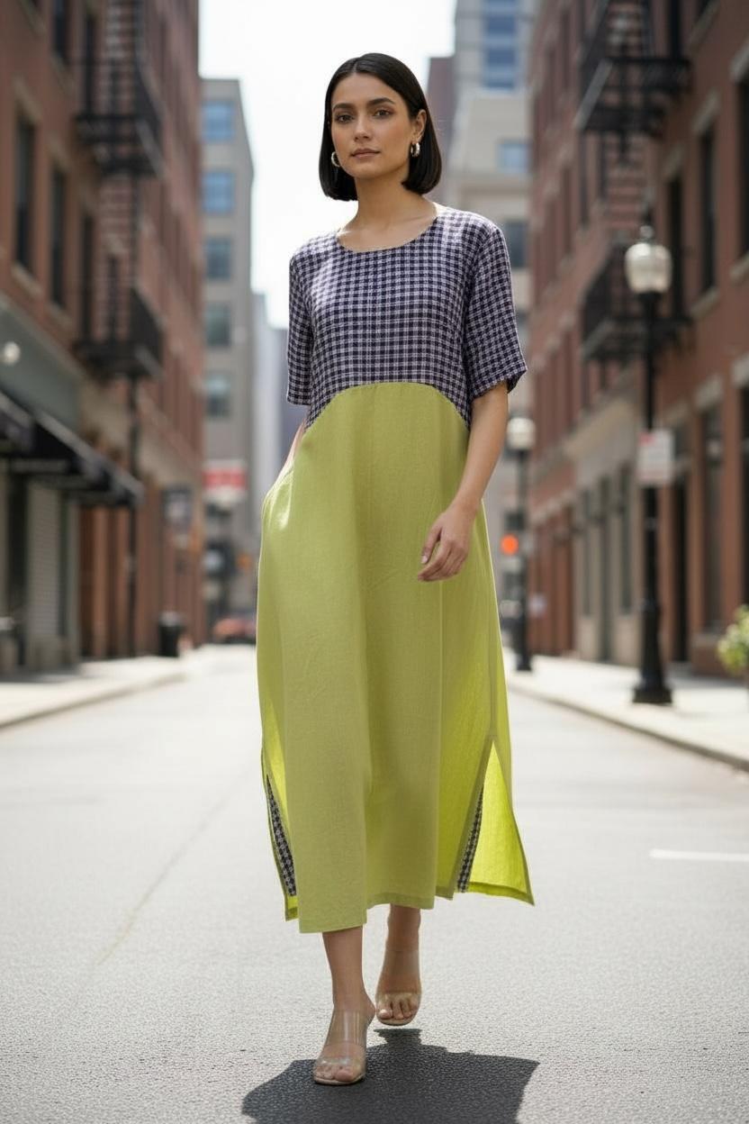 Handloom Checkmate Dress