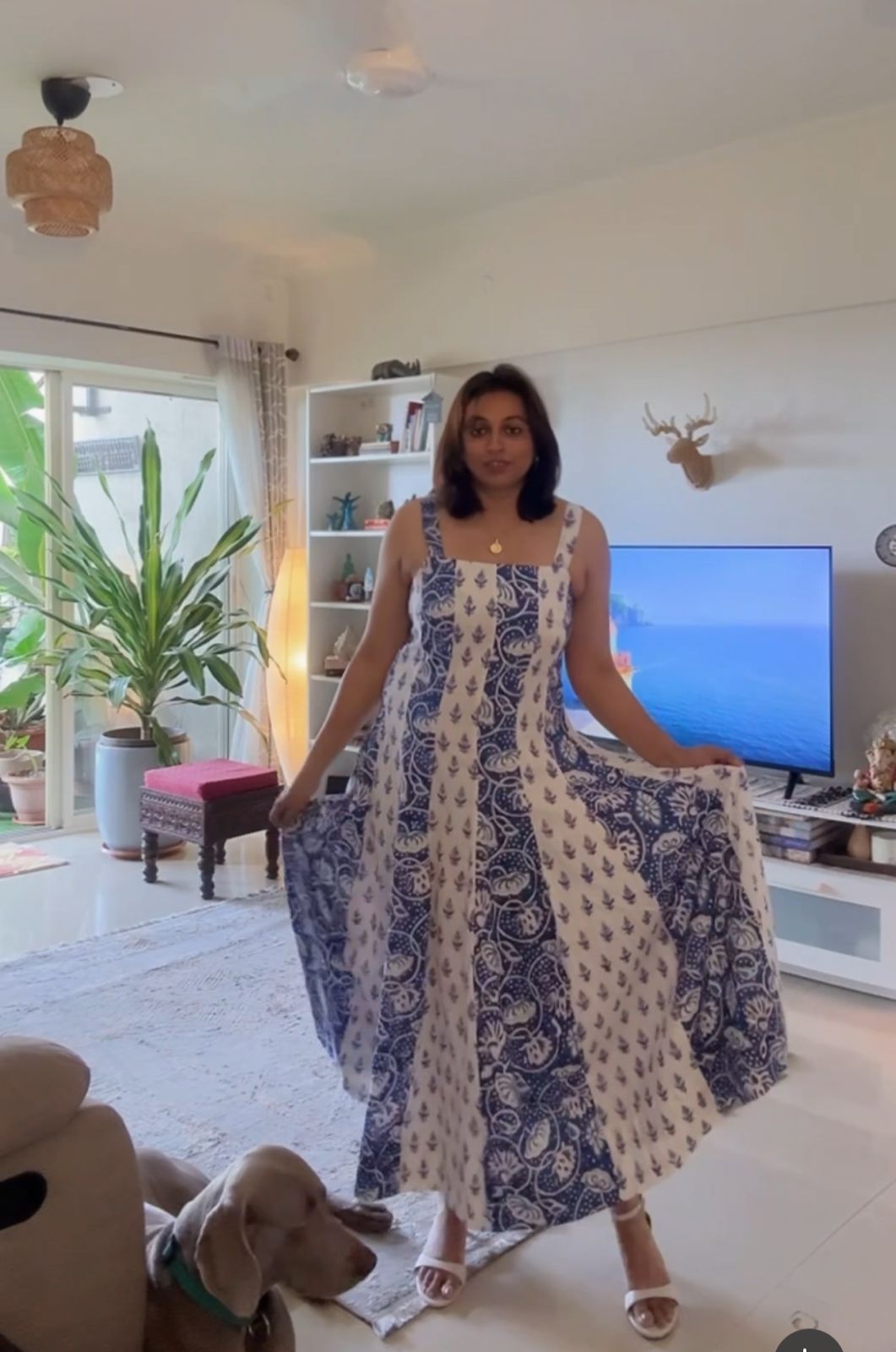 Nilofer- Hand-Block print Dress