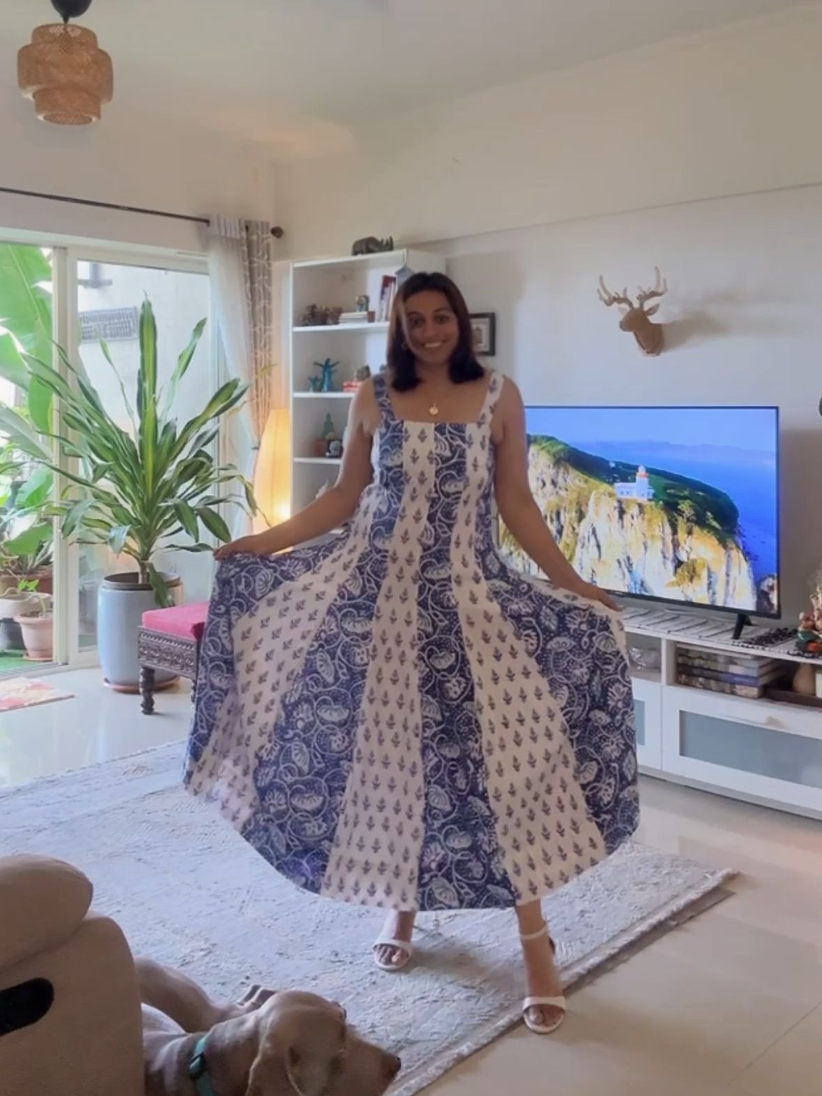 Nilofer- Hand-Block print Dress